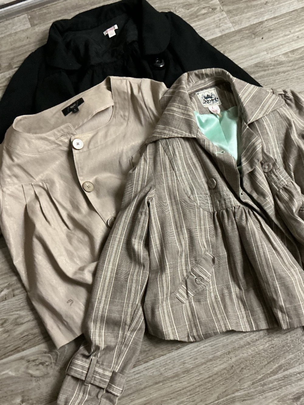 Bundle Y2K of 3 cropped short jackets vintage linen cotton Mossimo
